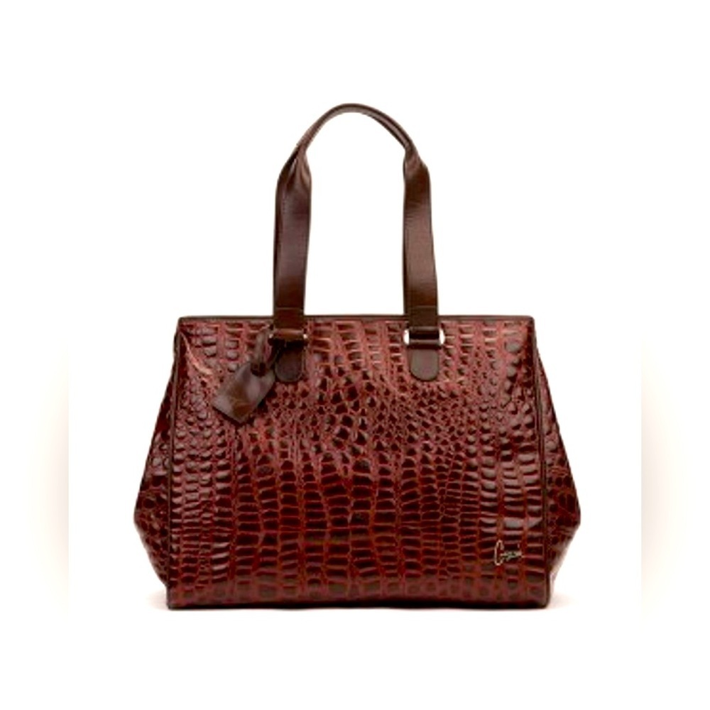Chocolate Gator Signature Grande Tote By Consuela Euc